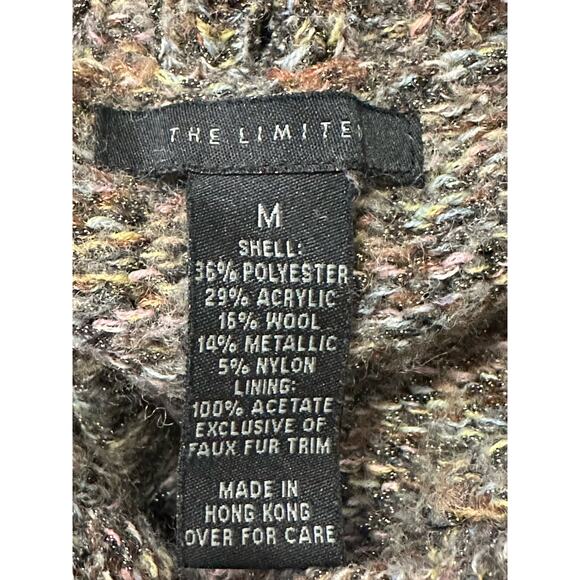 The Limited heathered brown buttoned cardigan sweater size M - Picture 3 of 15